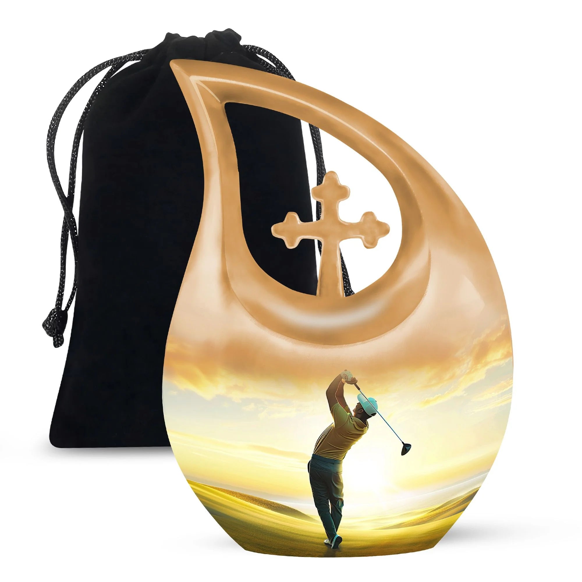Golf Little Urns For Human Ashes Funeral, Ashes Memorial Urn