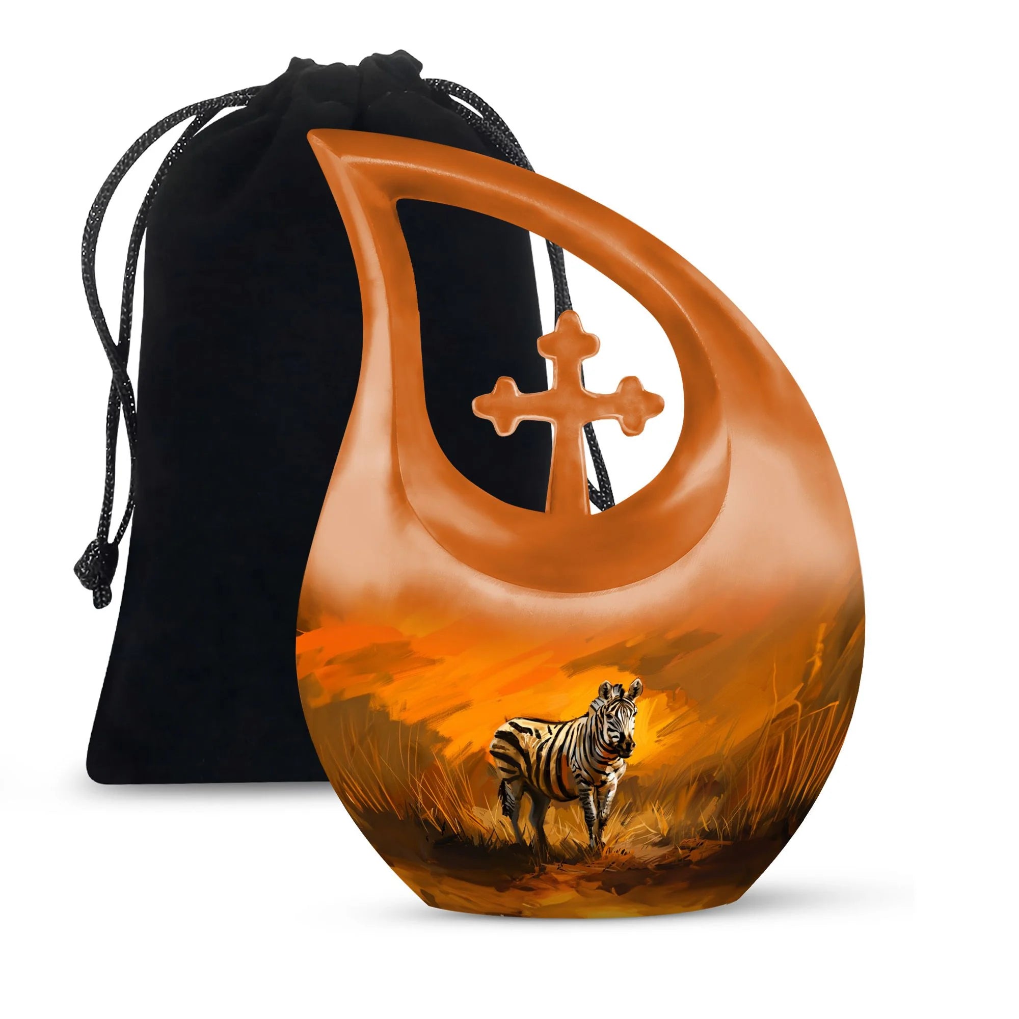 Zebra Urn For Ashes Adult Funeral, Ashes Cremation Urn