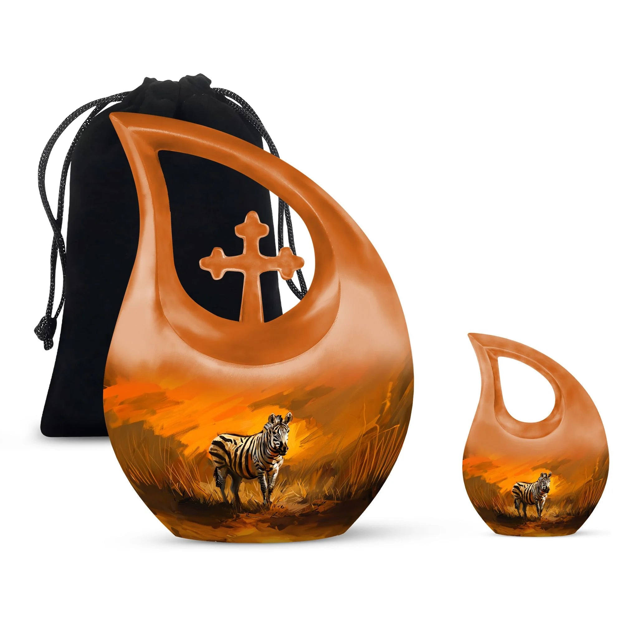 Zebra Urn For Ashes Adult Funeral, Ashes Cremation Urn