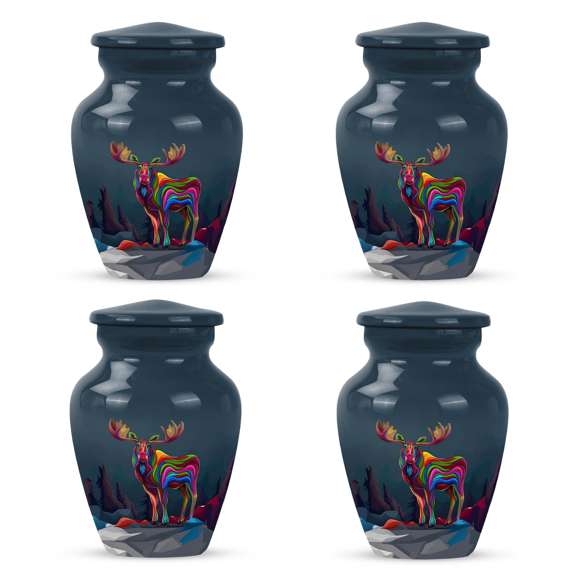 Moose Walking Memorial Urn For Safekeeping Adult Human Ashes