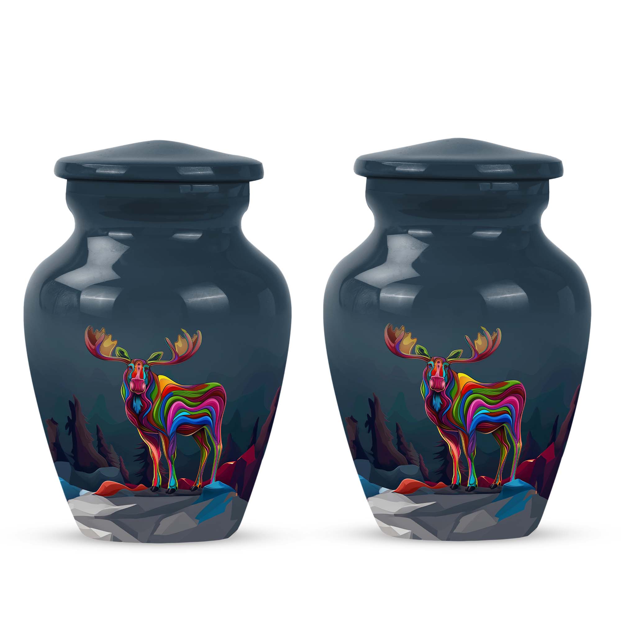 Moose Walking Memorial Urn For Safekeeping Adult Human Ashes