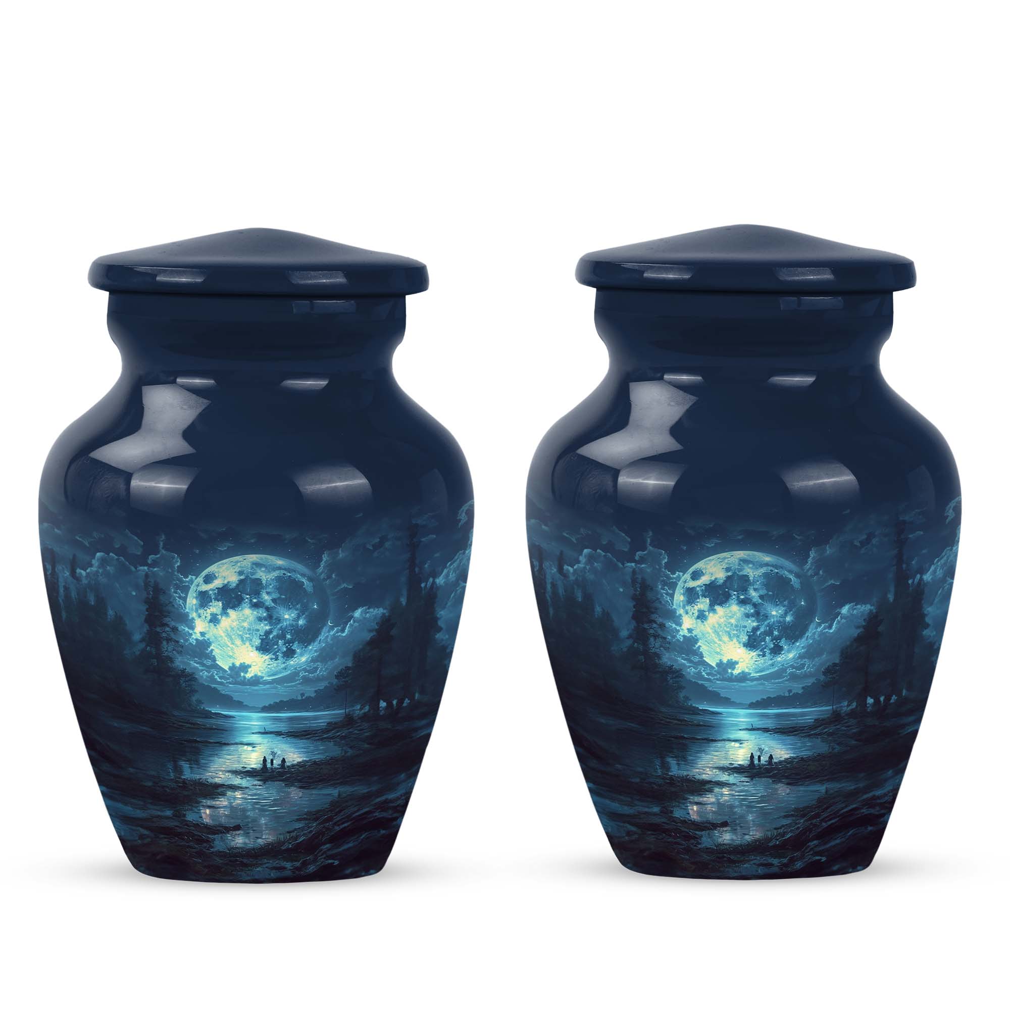 Moonlight Landscape Cremation Urn - Funeral Urns
