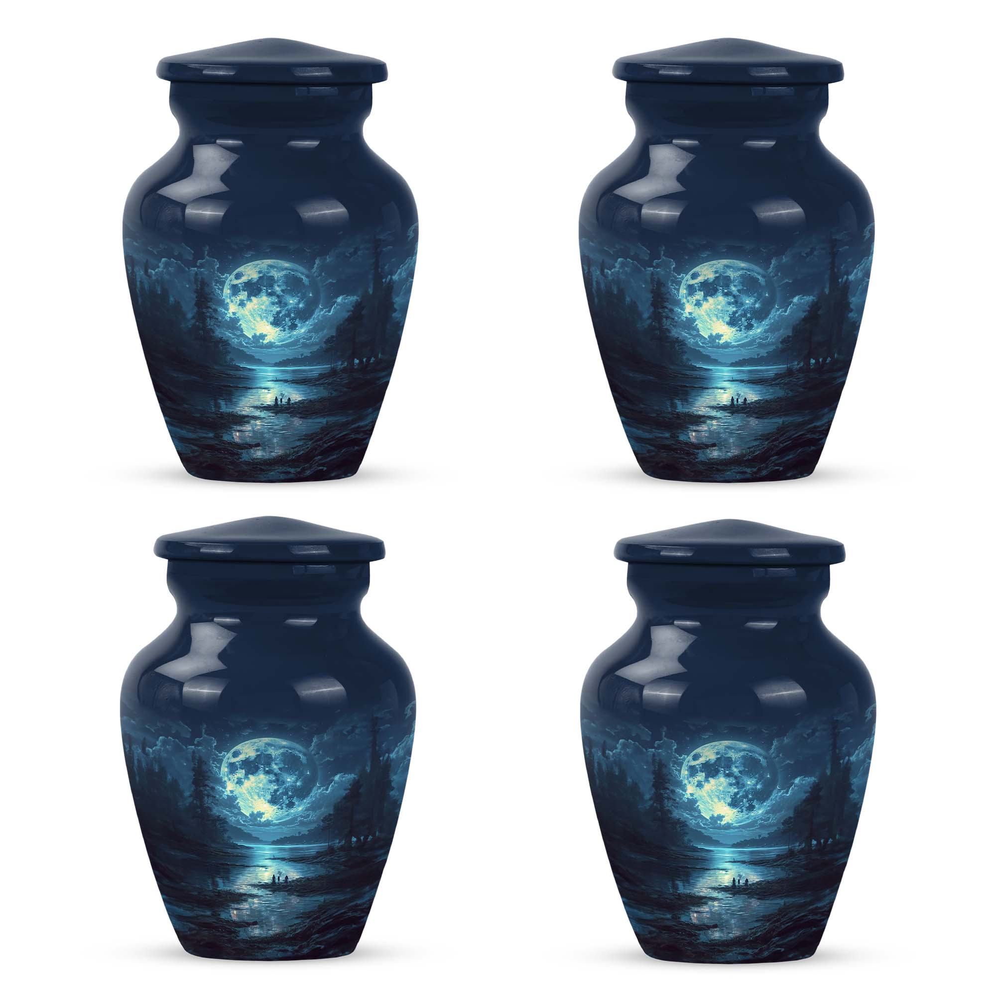 Moonlight Landscape Cremation Urn - Funeral Urns