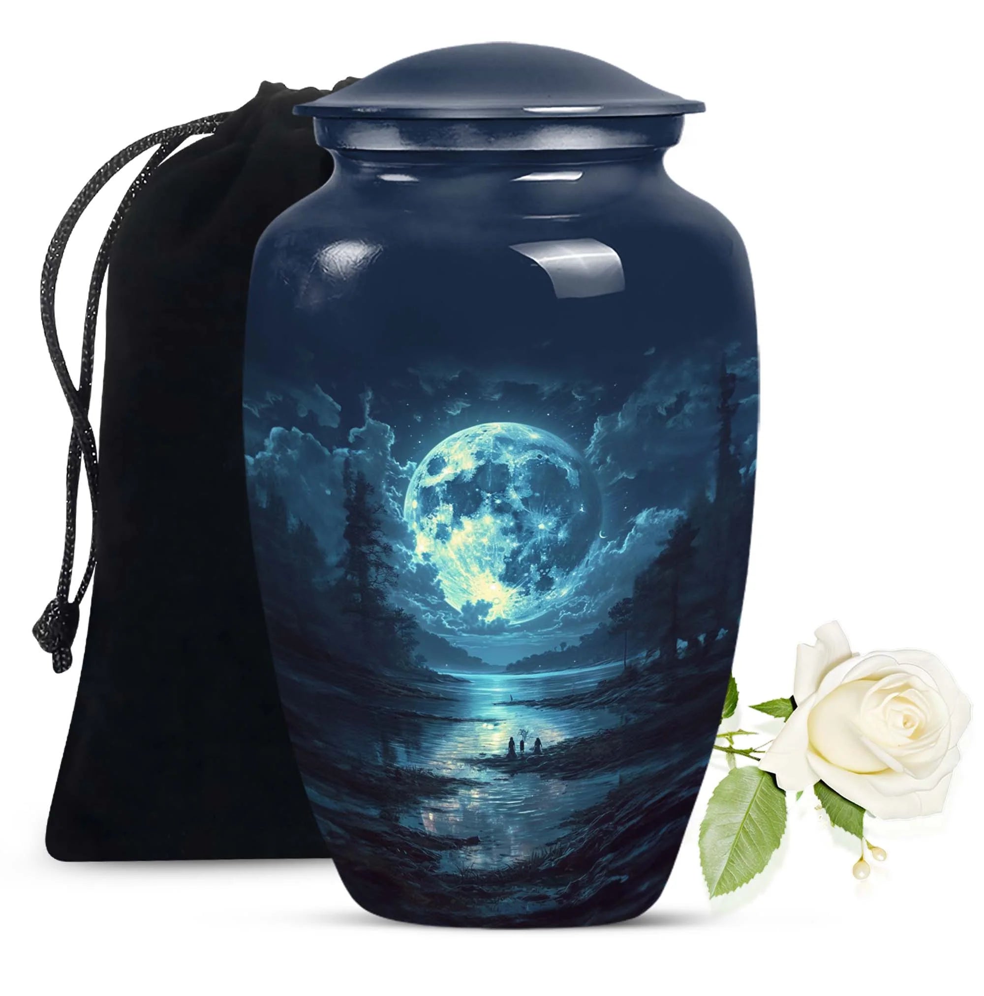 Moonlight Landscape Cremation Urn - Funeral Urns