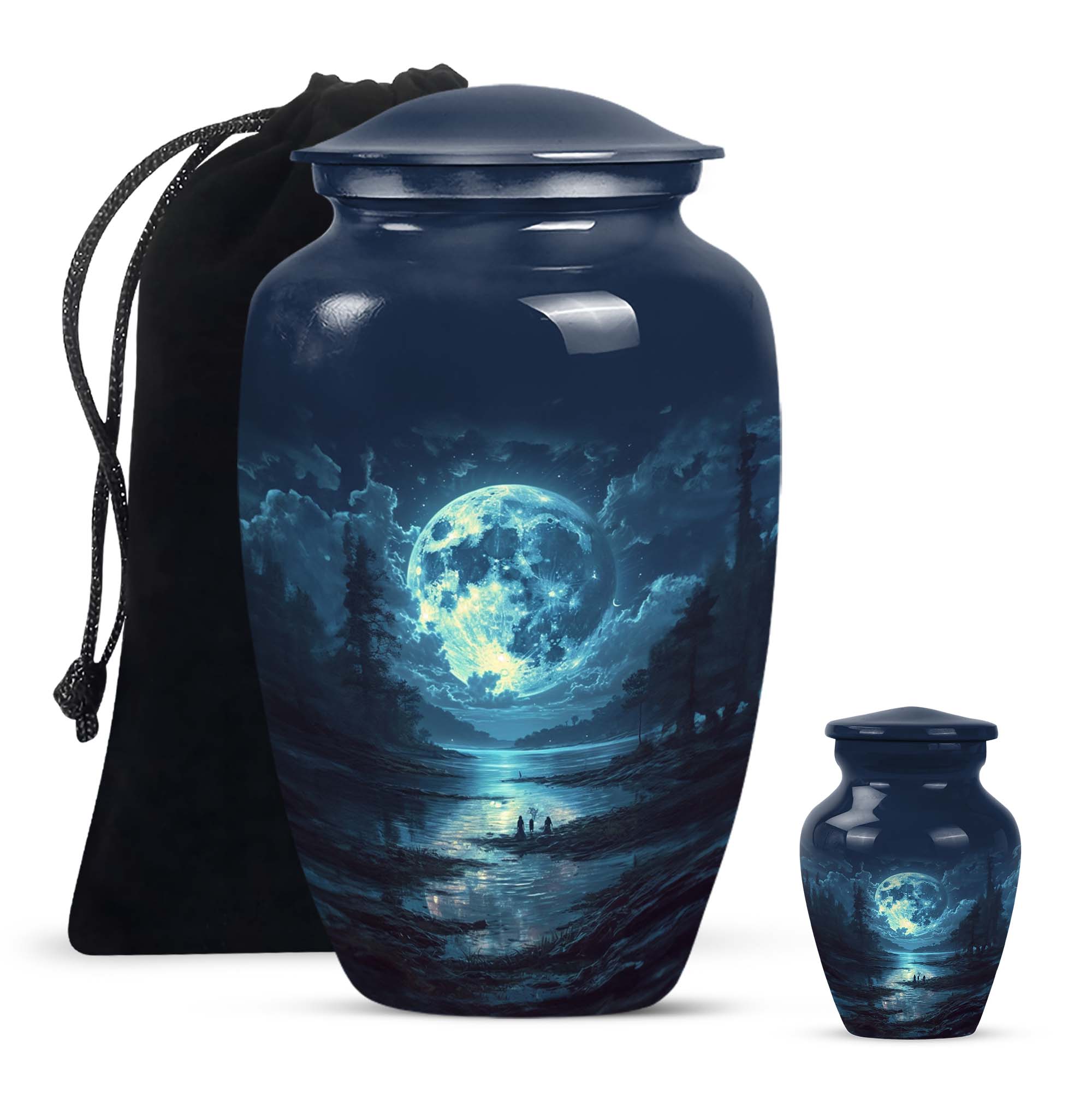 Moonlight Landscape Cremation Urn - Funeral Urns
