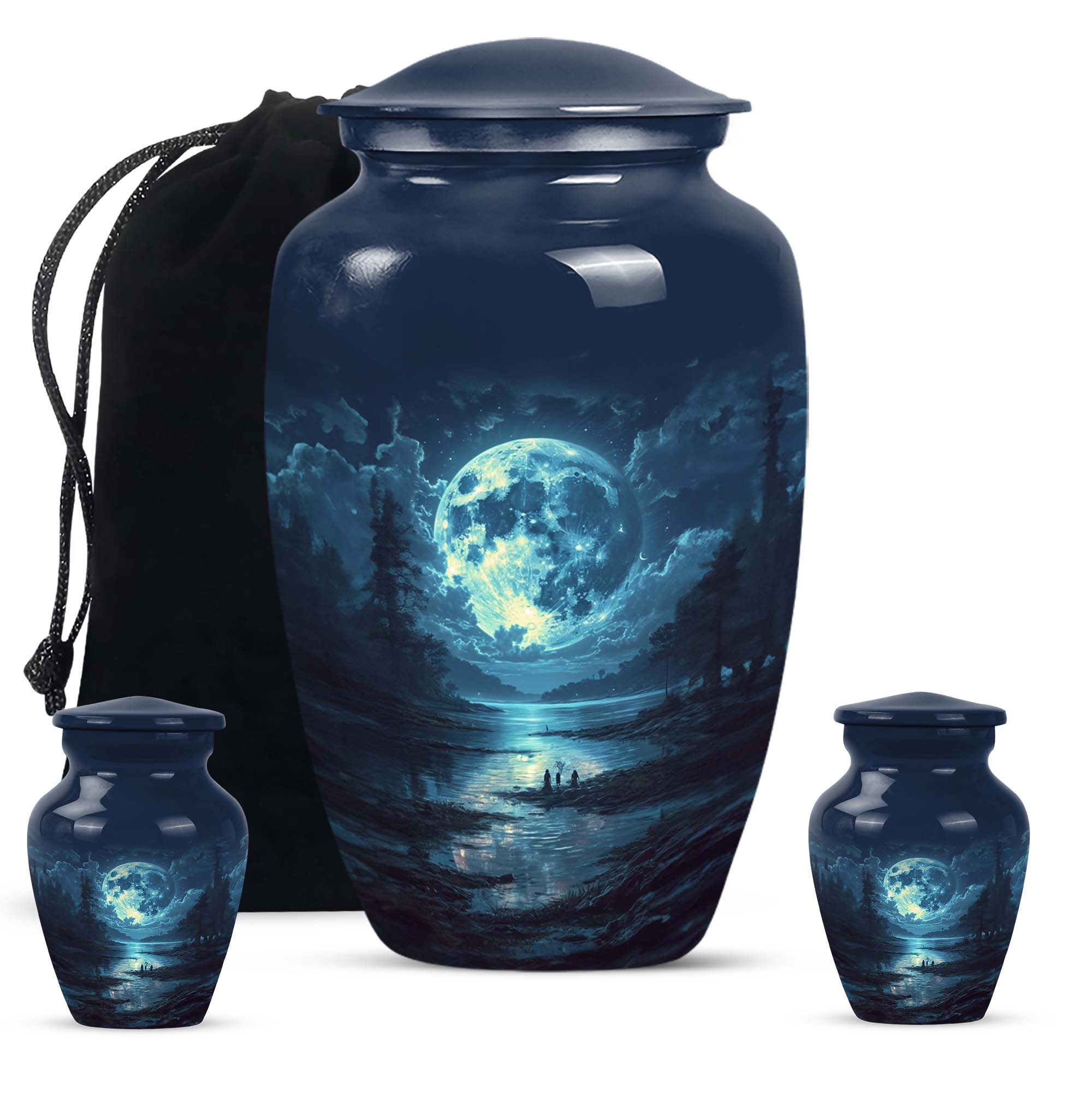 Moonlight Landscape Cremation Urn - Funeral Urns