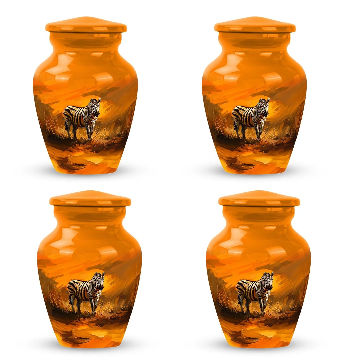 Zebra Urn For Ashes Adult Funeral, Ashes Cremation Urn