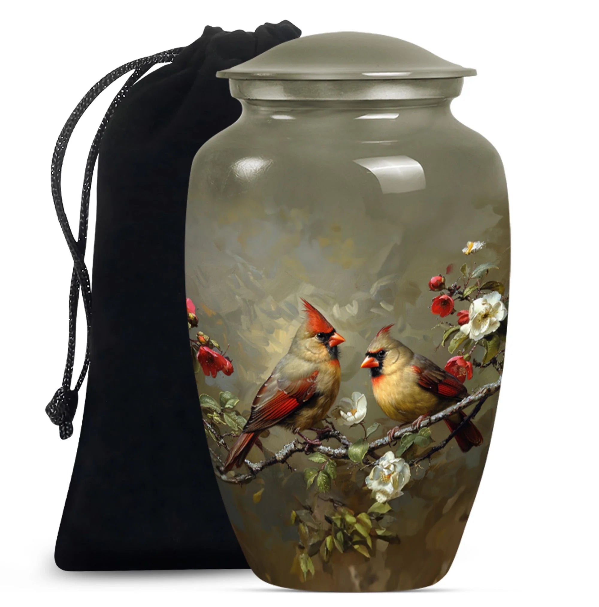 Couple Cardinal Bird Cremation Urns - Urns For Adult Couple Ashes