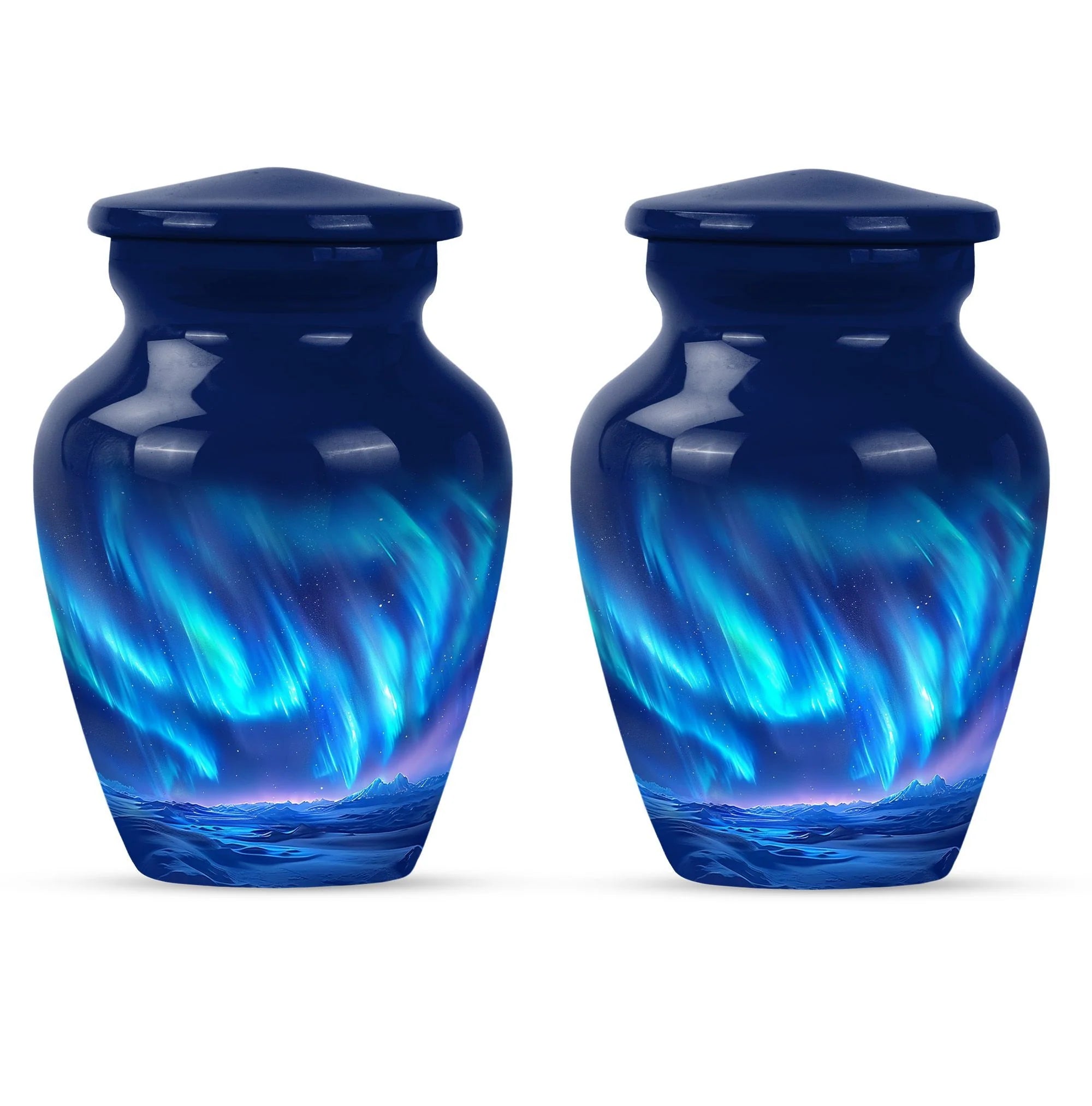 Northern Lights Rhapsody: Classic Memorial Burial Urn