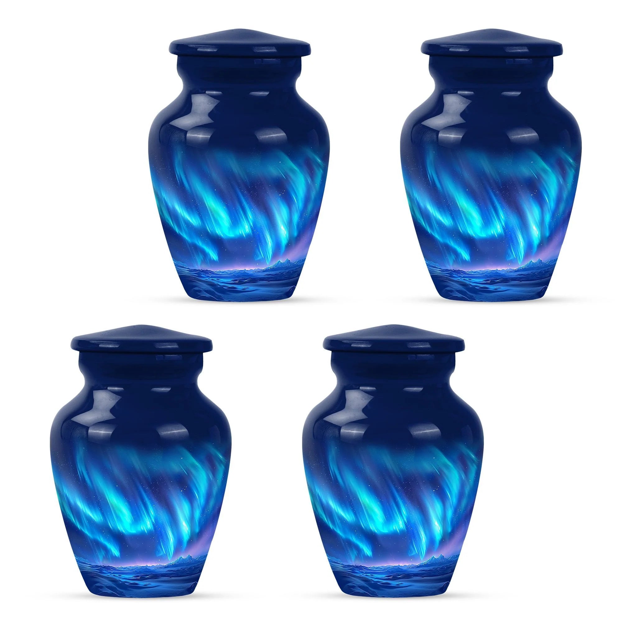 Northern Lights Rhapsody: Classic Memorial Burial Urn