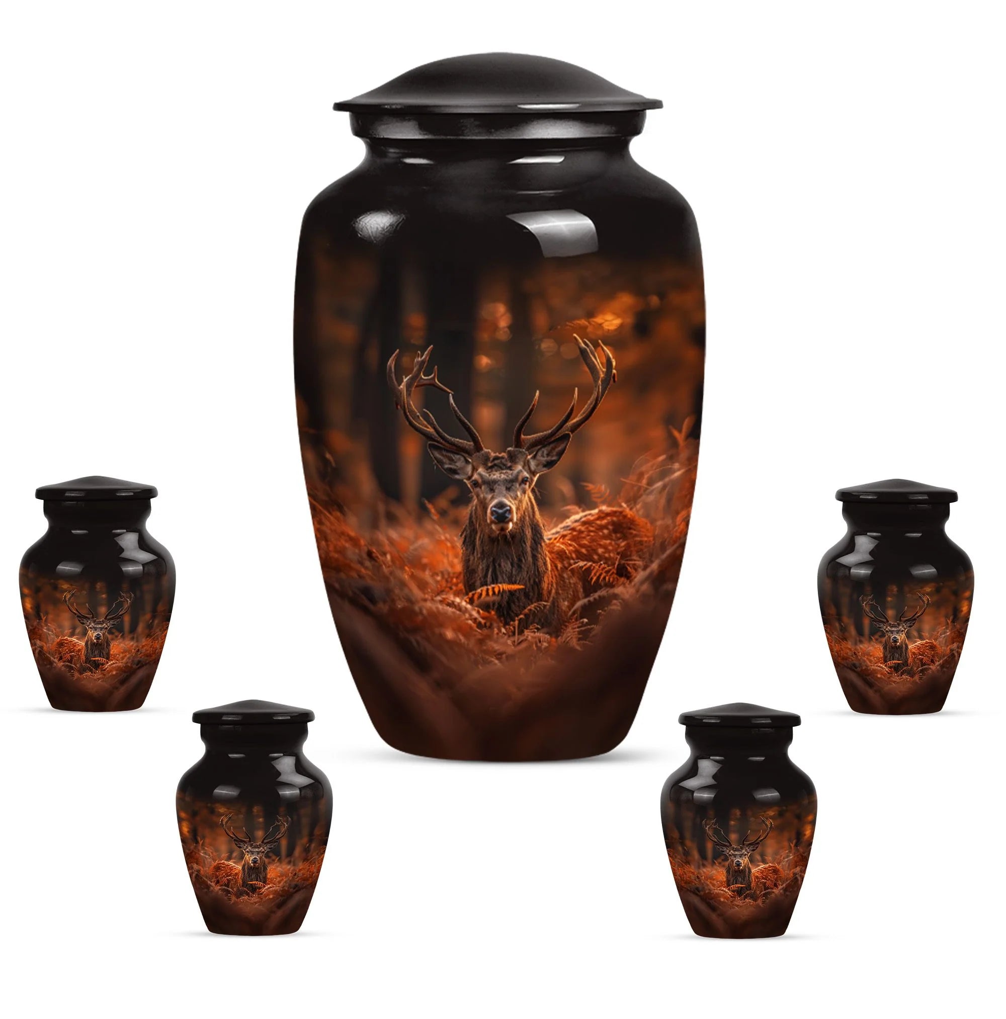 Endearing Echoes: Deer-Themed Burial Cremation Urn