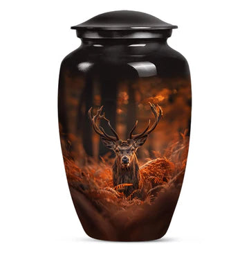 Endearing Echoes: Deer-Themed Burial Cremation Urn