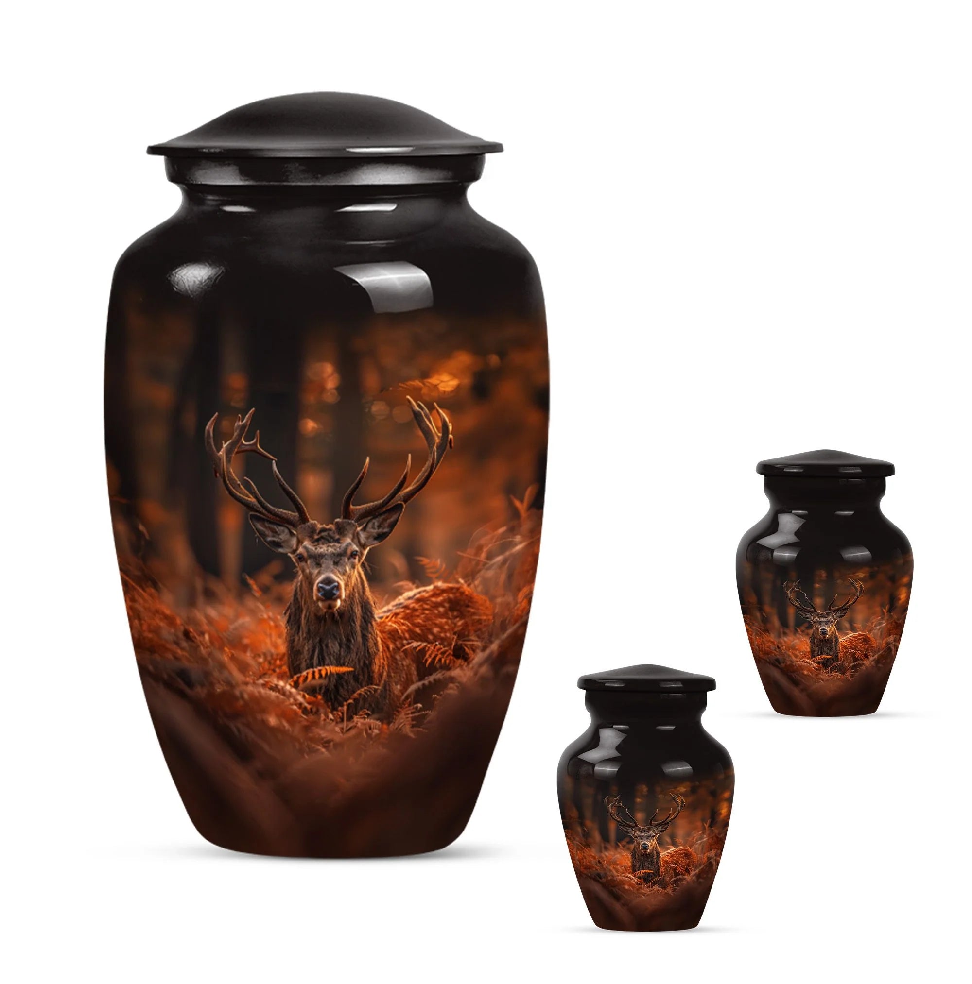 Endearing Echoes: Deer-Themed Burial Cremation Urn
