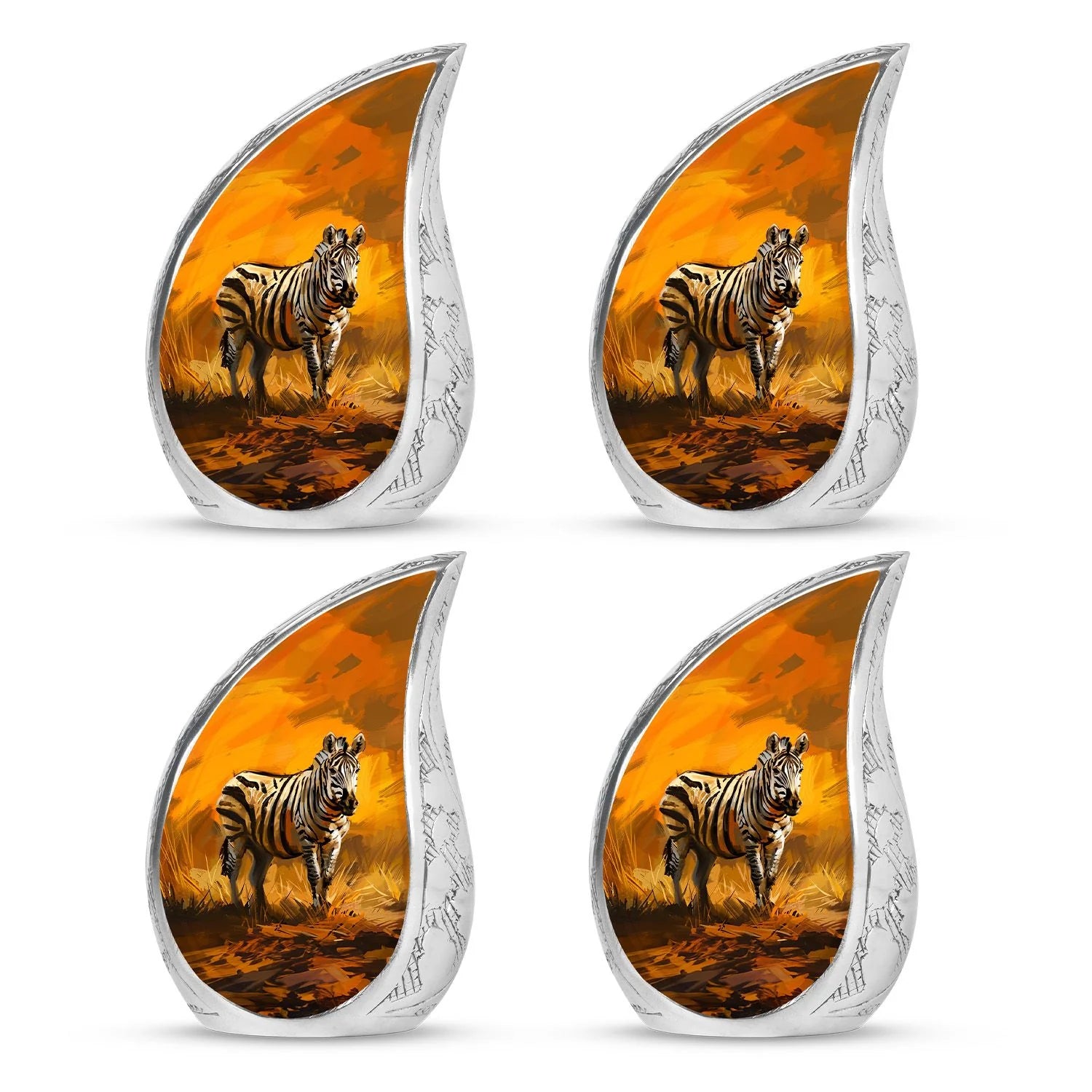 Zebra Urn For Ashes Adult Funeral, Ashes Cremation Urn