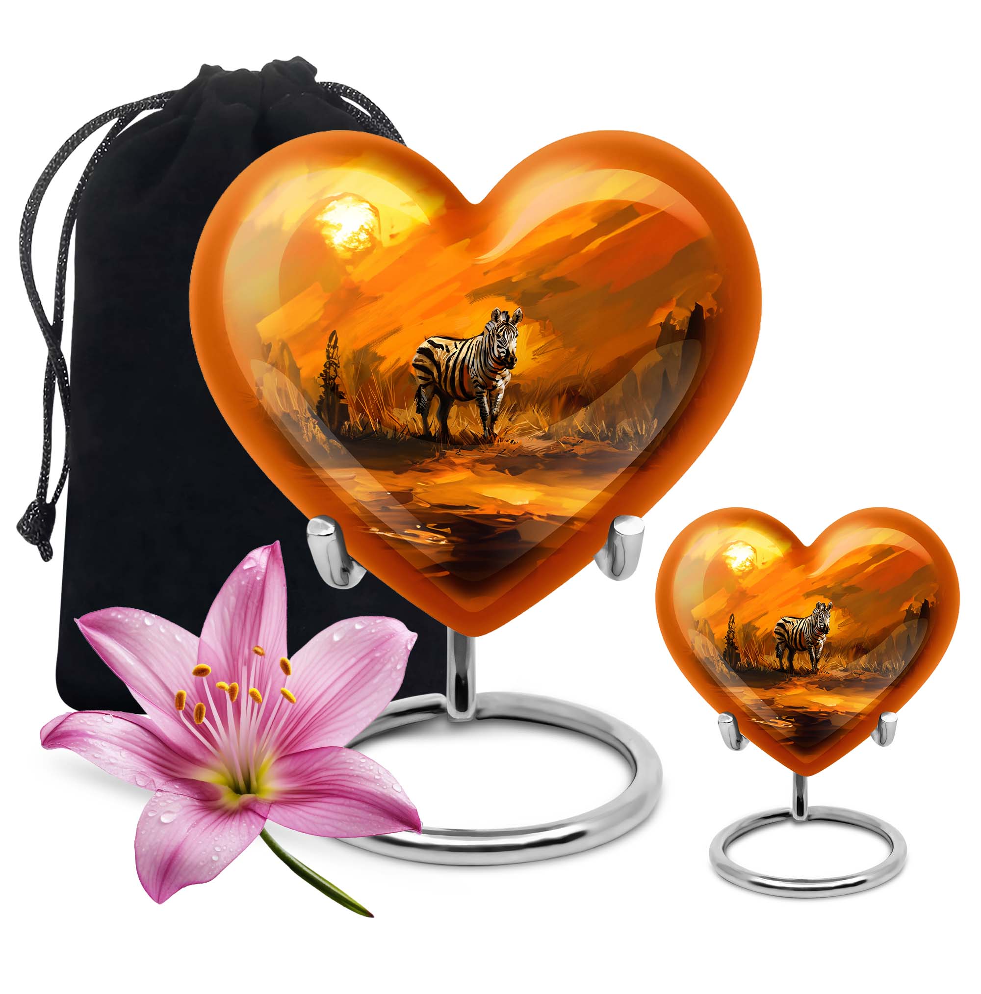 Zebra Urn For Ashes Adult Funeral, Ashes Cremation Urn