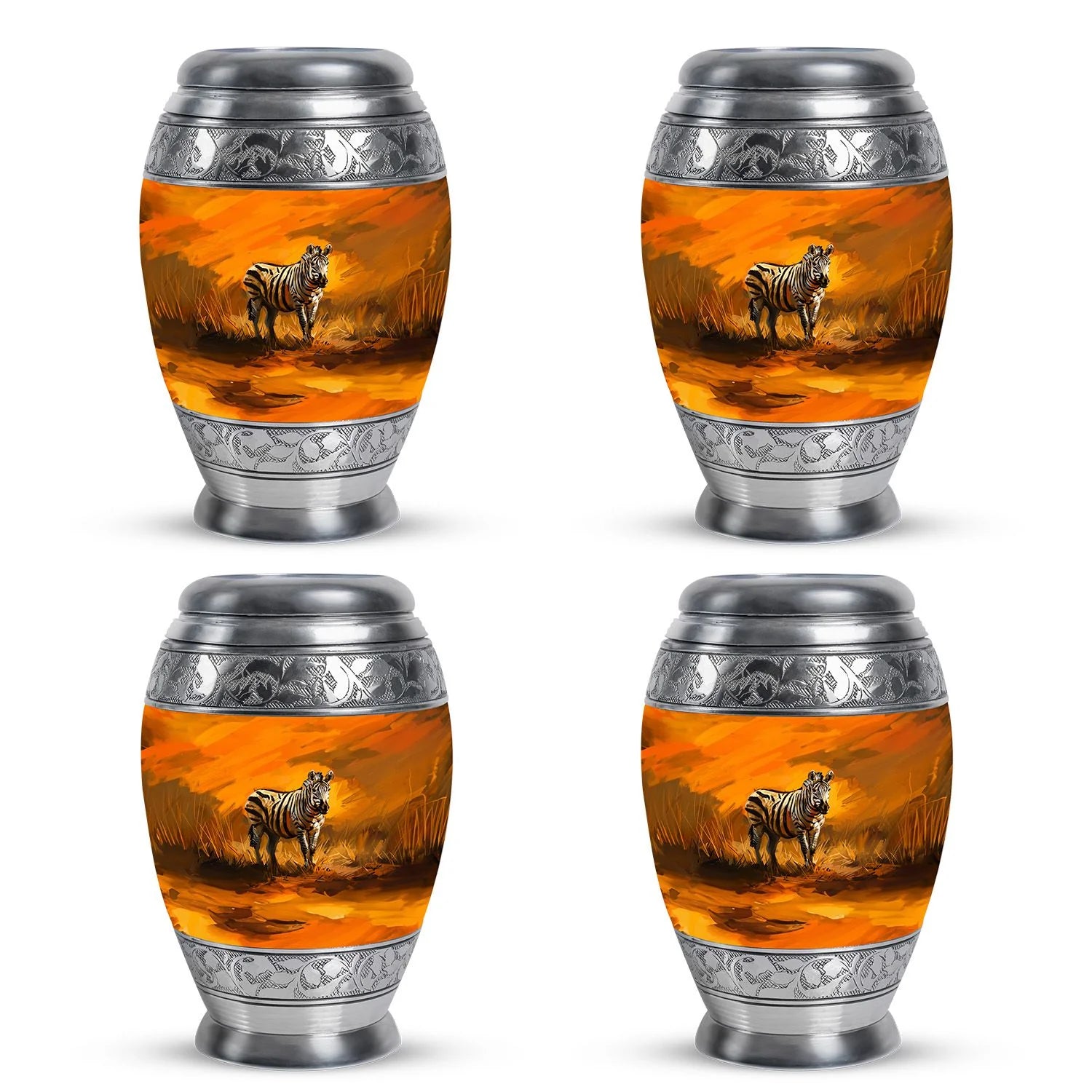 Zebra Urn For Ashes Adult Funeral, Ashes Cremation Urn