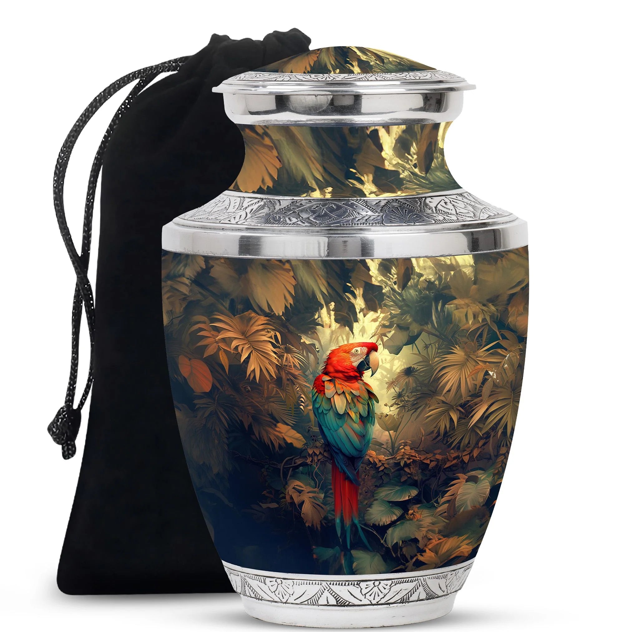 Macaw Parrot Cremation Unique Memorial Urns - Cool Urns For Funeral